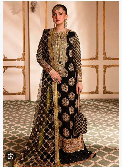 Mushq Roheenaz Chiffon Black