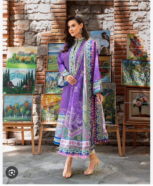 Mushqb Rawsilk Purple