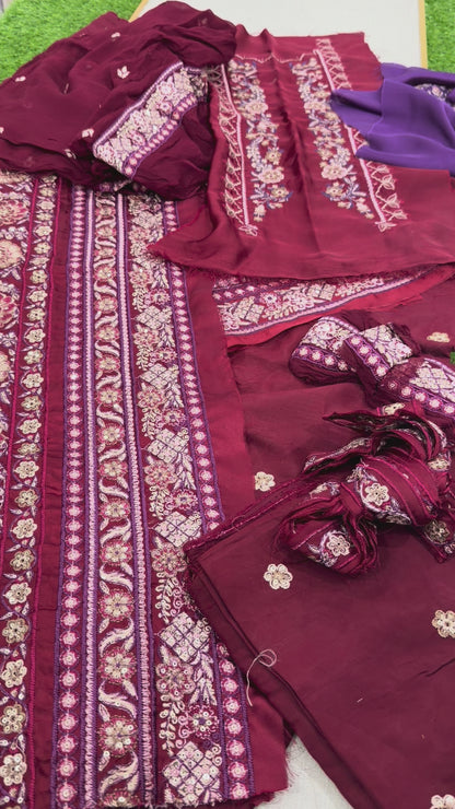 Mushq Rawsilk Deep Red