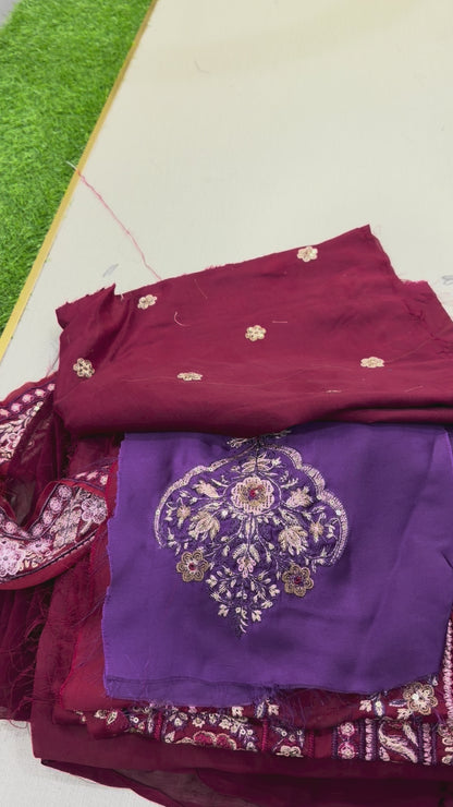 Mushq Rawsilk Deep Red